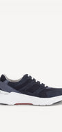 Heren veterschoenen-Blauw suède/nubuck
