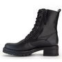 DAMES BOOTS+KORT LAARS-Zwart leer