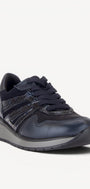 DAMES SPORTIEVE VETERSCHO-Blauw leer