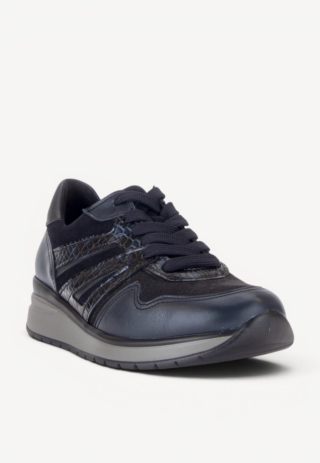 DAMES SPORTIEVE VETERSCHO-Blauw leer