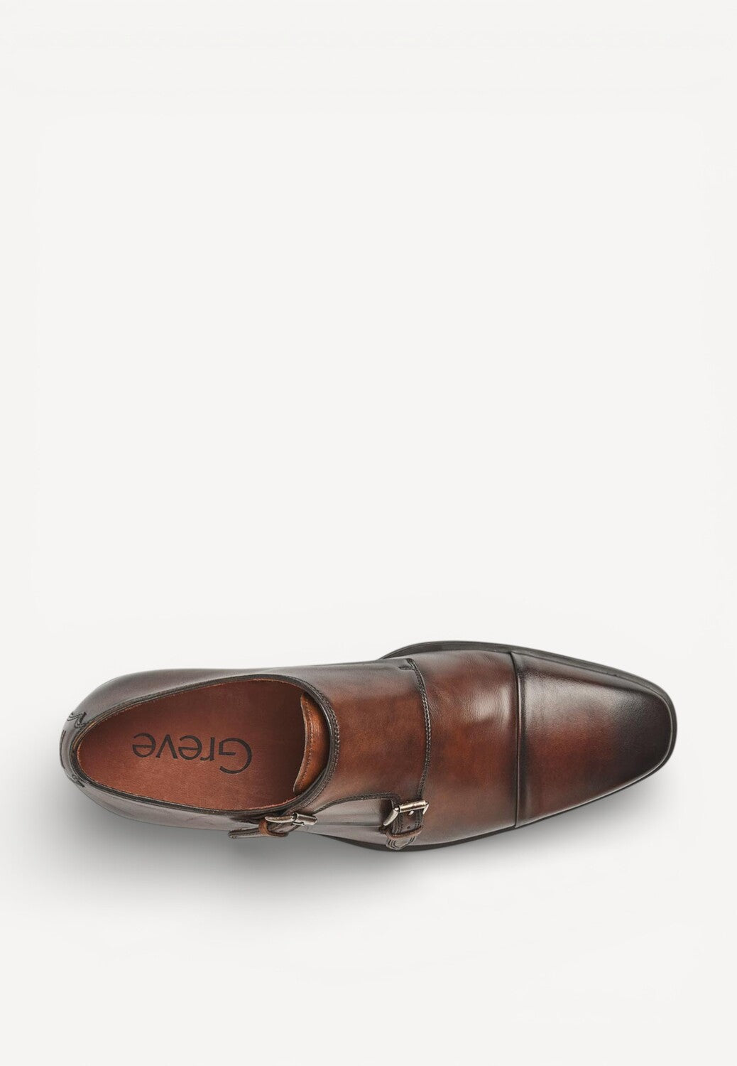 Heren veterschoenen-Bruin leer