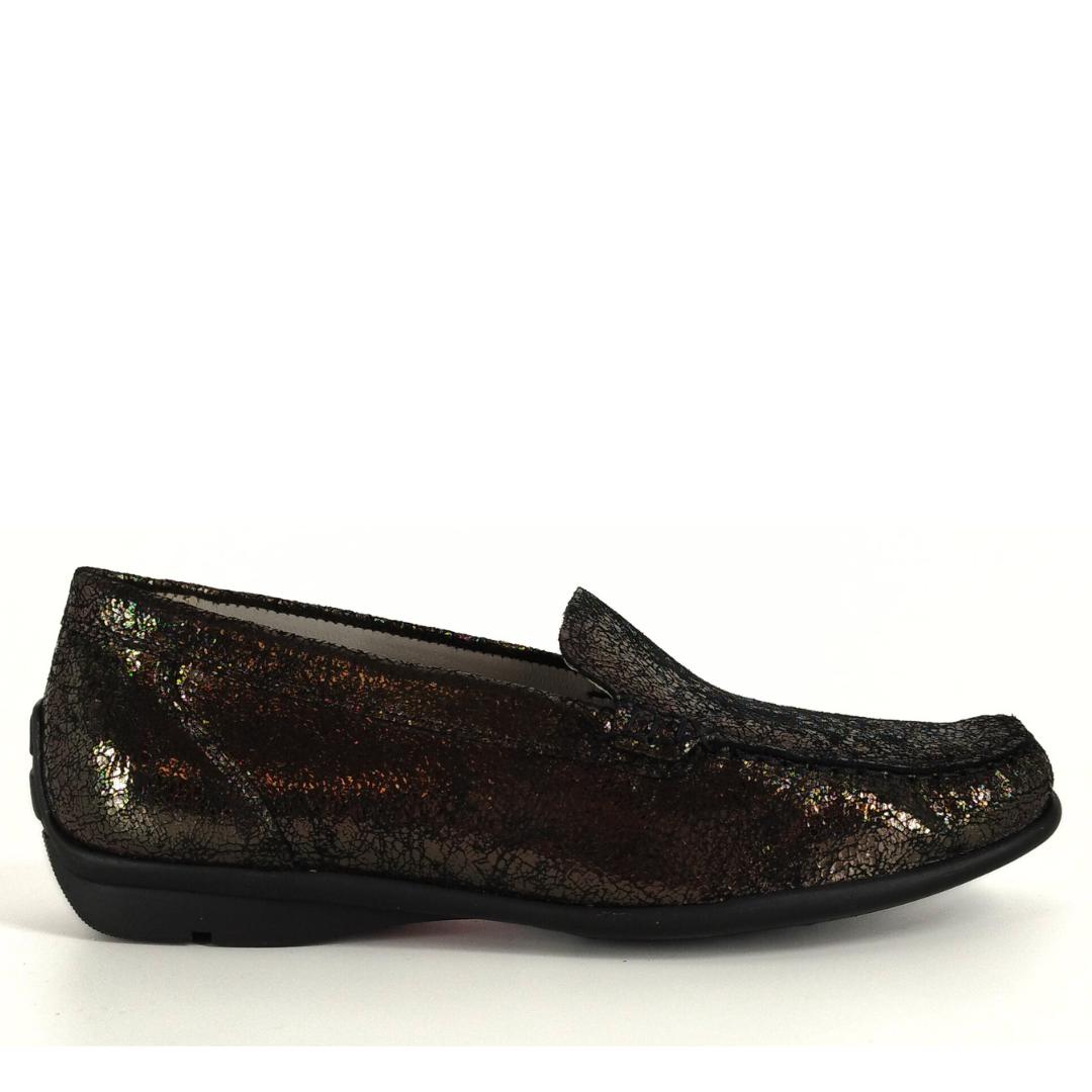 DAMES INSTAPSCHOENEN-Brons leer