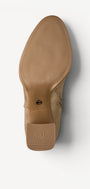DAMESLAARS LANG/HALFHOOG-Beige suède/nubuck