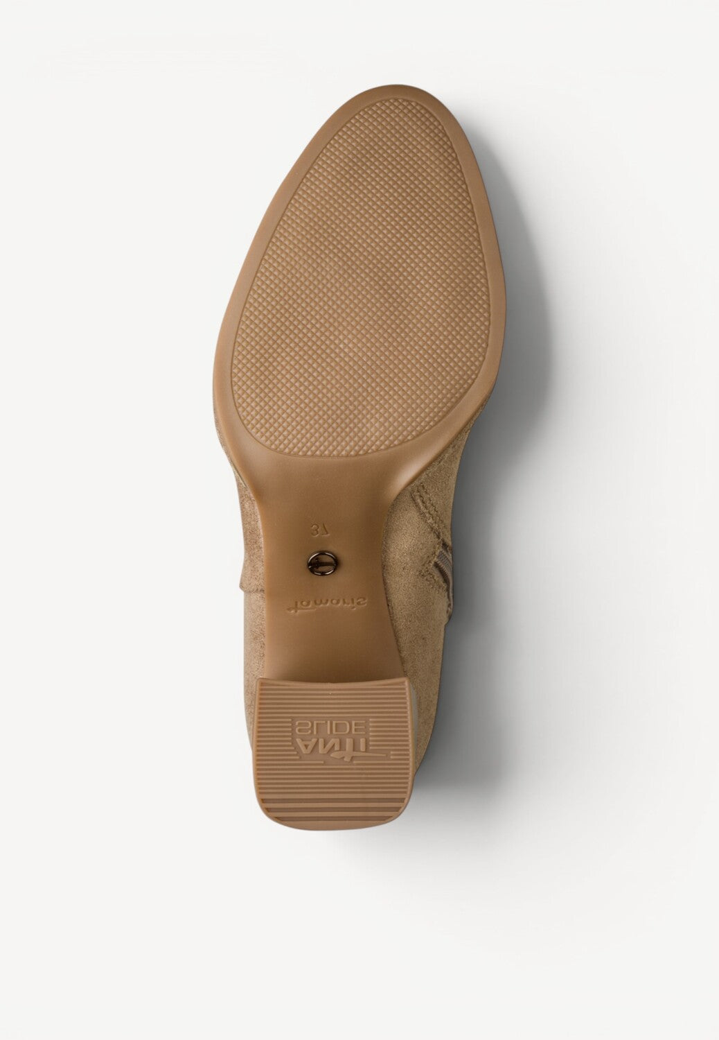 DAMESLAARS LANG/HALFHOOG-Beige suède/nubuck