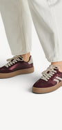 DAMES SPORTIEVE VETERSCHO-Rood suède/nubuck
