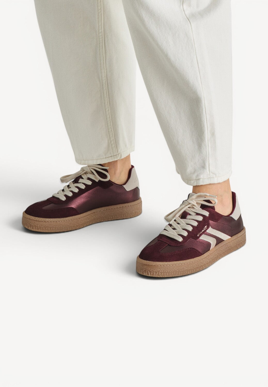 DAMES SPORTIEVE VETERSCHO-Rood suède/nubuck