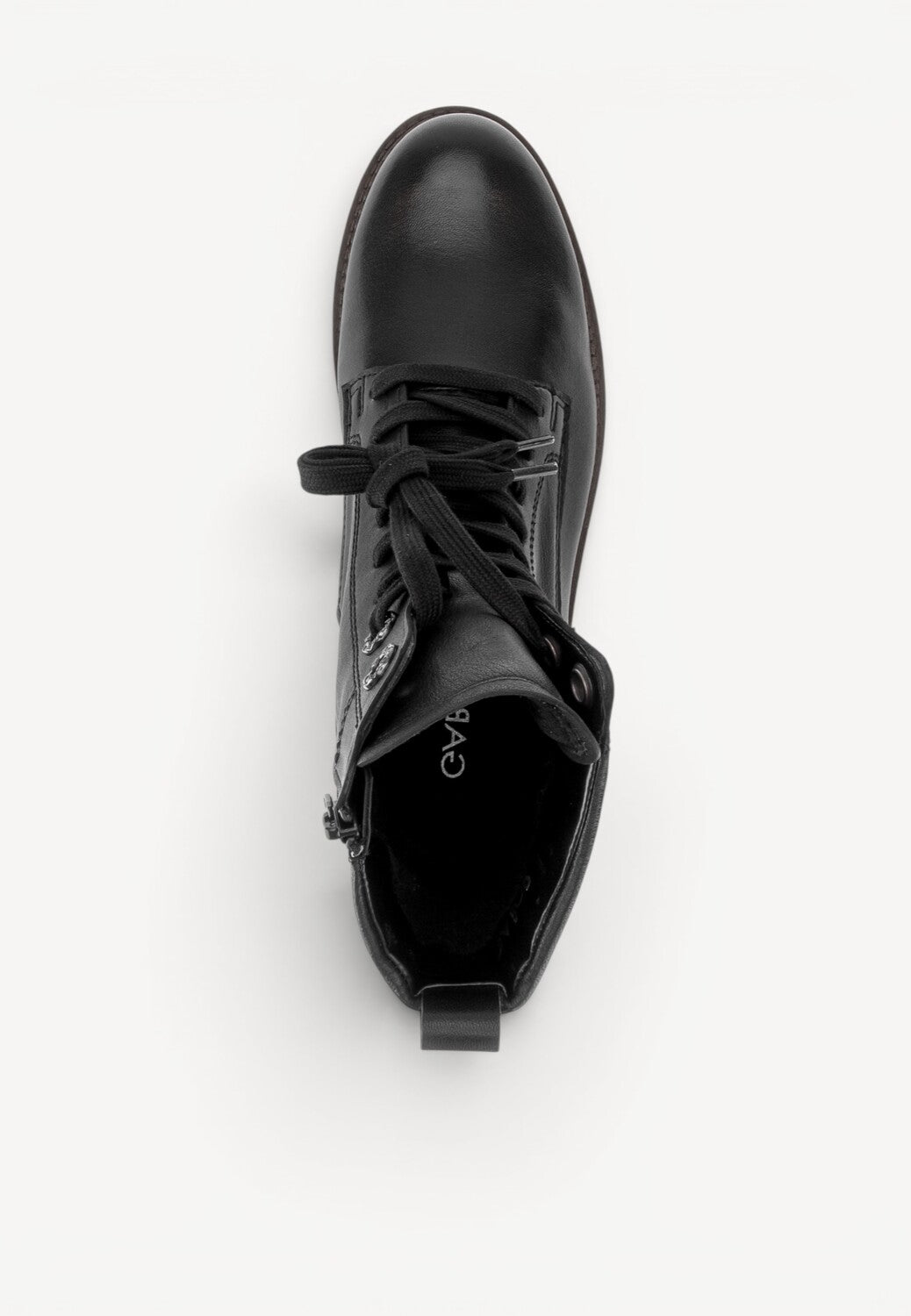 DAMES BOOTS+KORT LAARS-Zwart leer