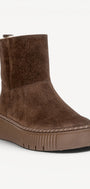 DAMES BOOTS+KORT LAARS-Bruin suède
