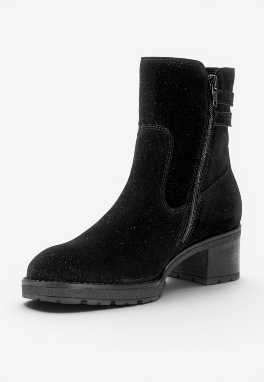 DAMES BOOTS+KORT LAARS-Zwart suède