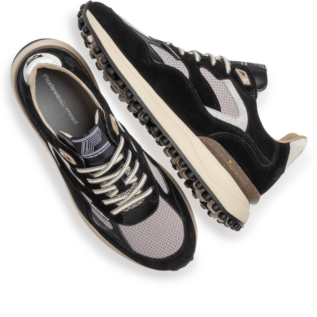 Heren veterschoenen-Zwart suède