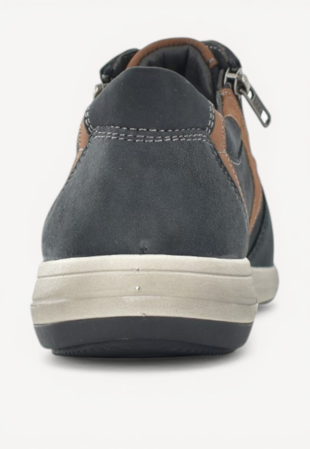 Heren veterschoenen-Blauw suède/nubuck
