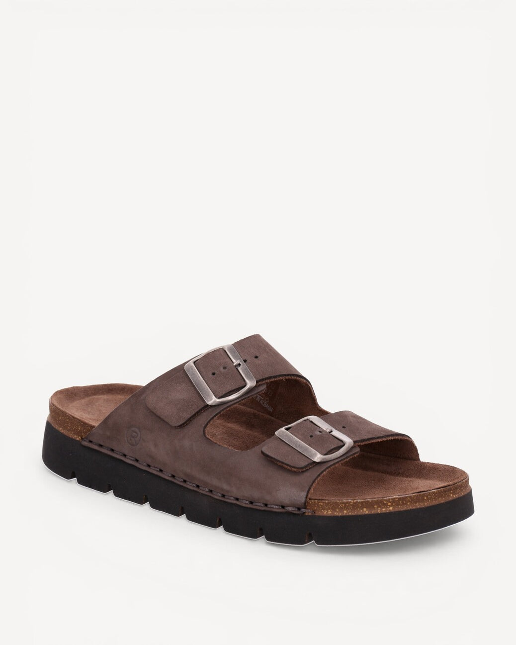 HE SLIPPER/SAND-Bruin leer