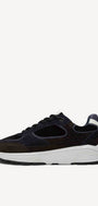 Heren veterschoenen-Zwart combi kleur