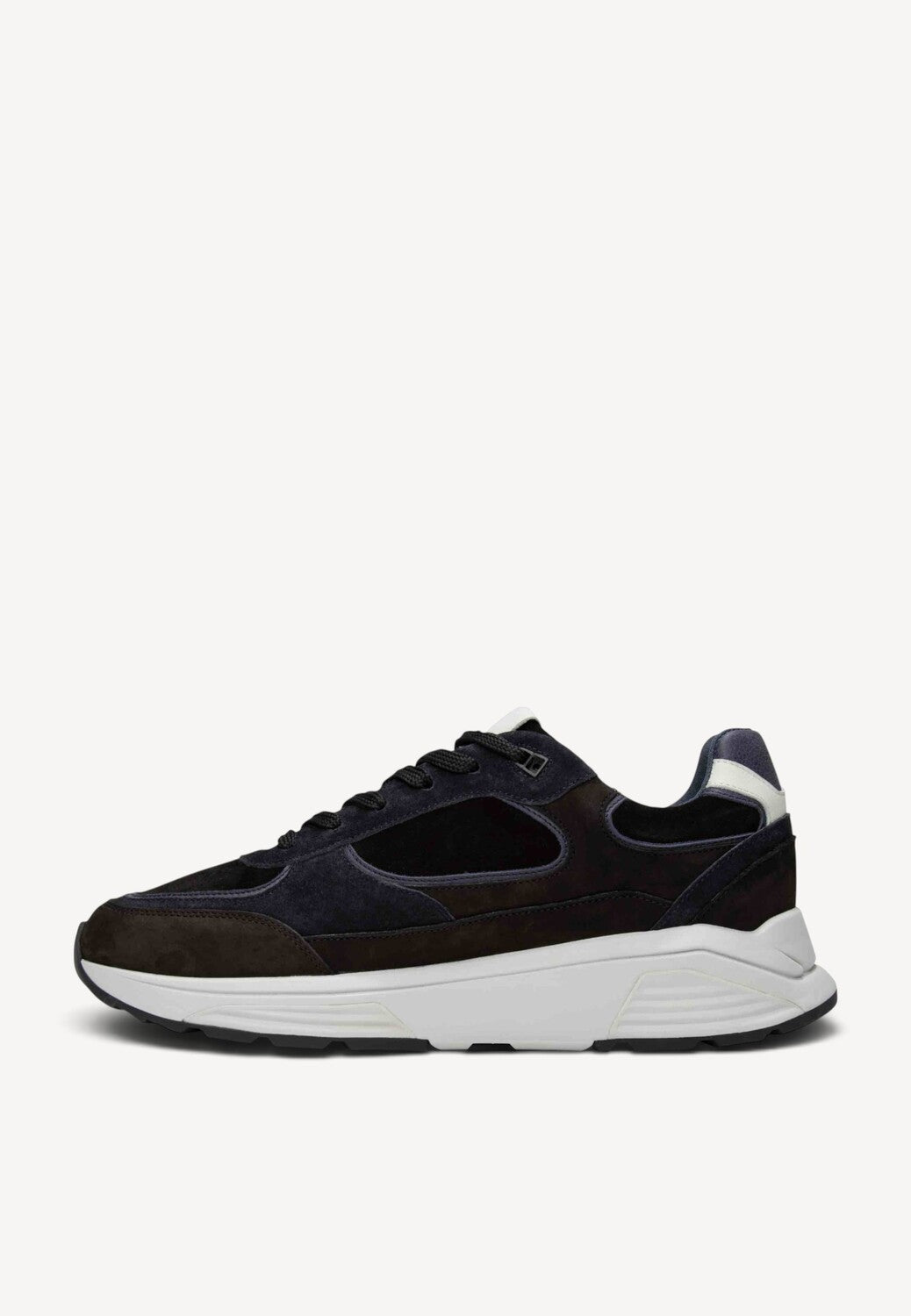 Heren veterschoenen-Zwart combi kleur