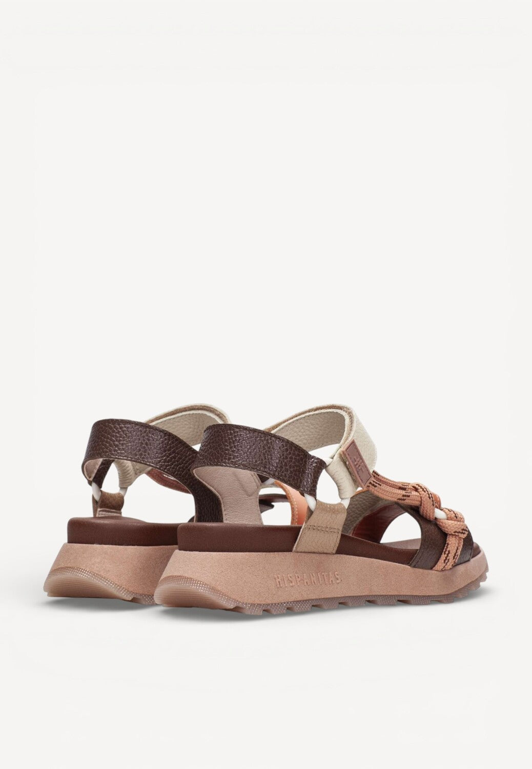 DAMES OPEN SCHOENEN-Bruin combi kleur