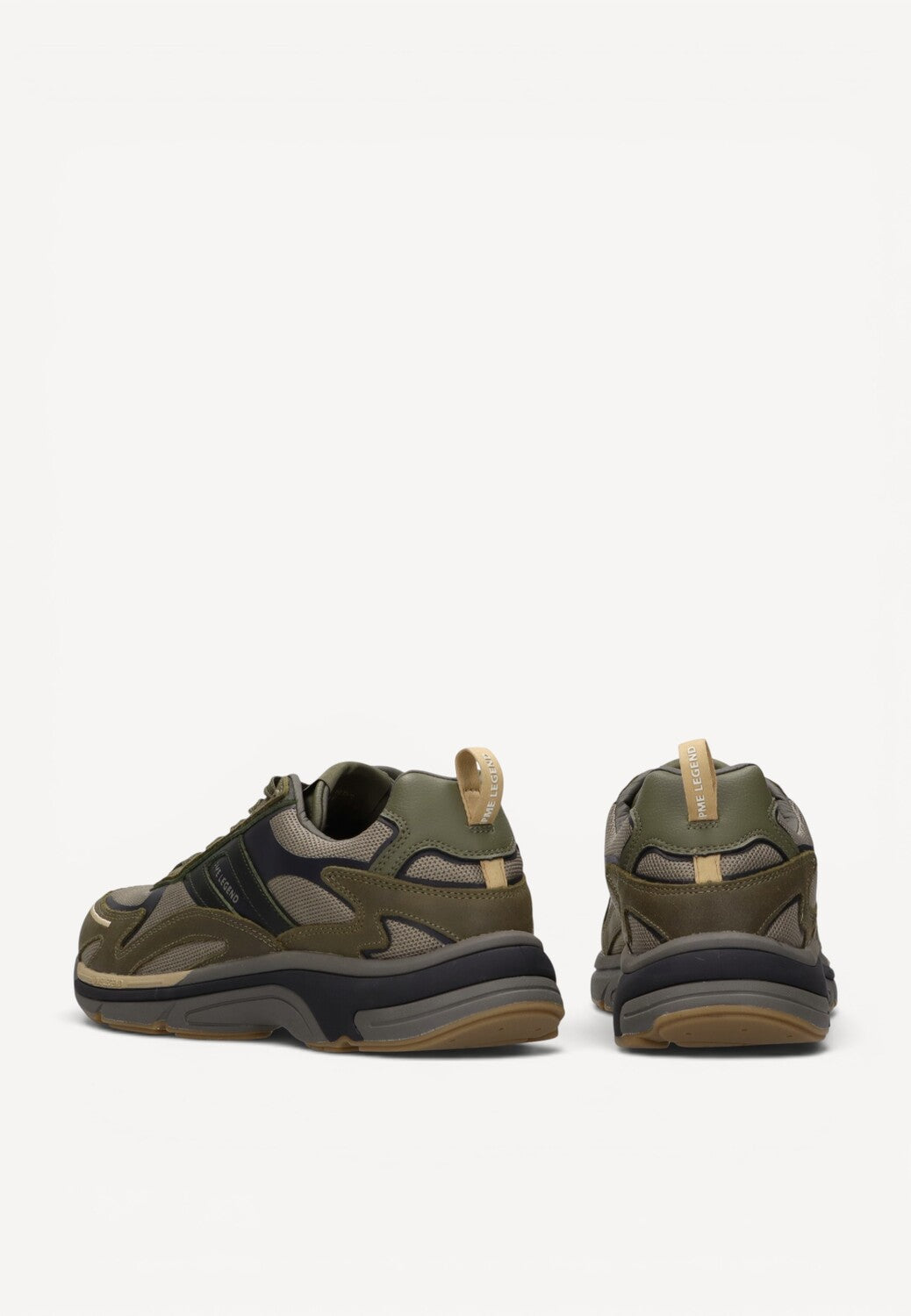 Heren veterschoenen-Bruin combi kleur