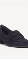 DAMES INSTAPSCHOENEN-Blauw suède/nubuck