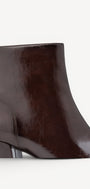 DAMES BOOTS+KORT LAARS-Bruin lak