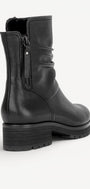 DAMES BOOTS+KORT LAARS-Zwart leer