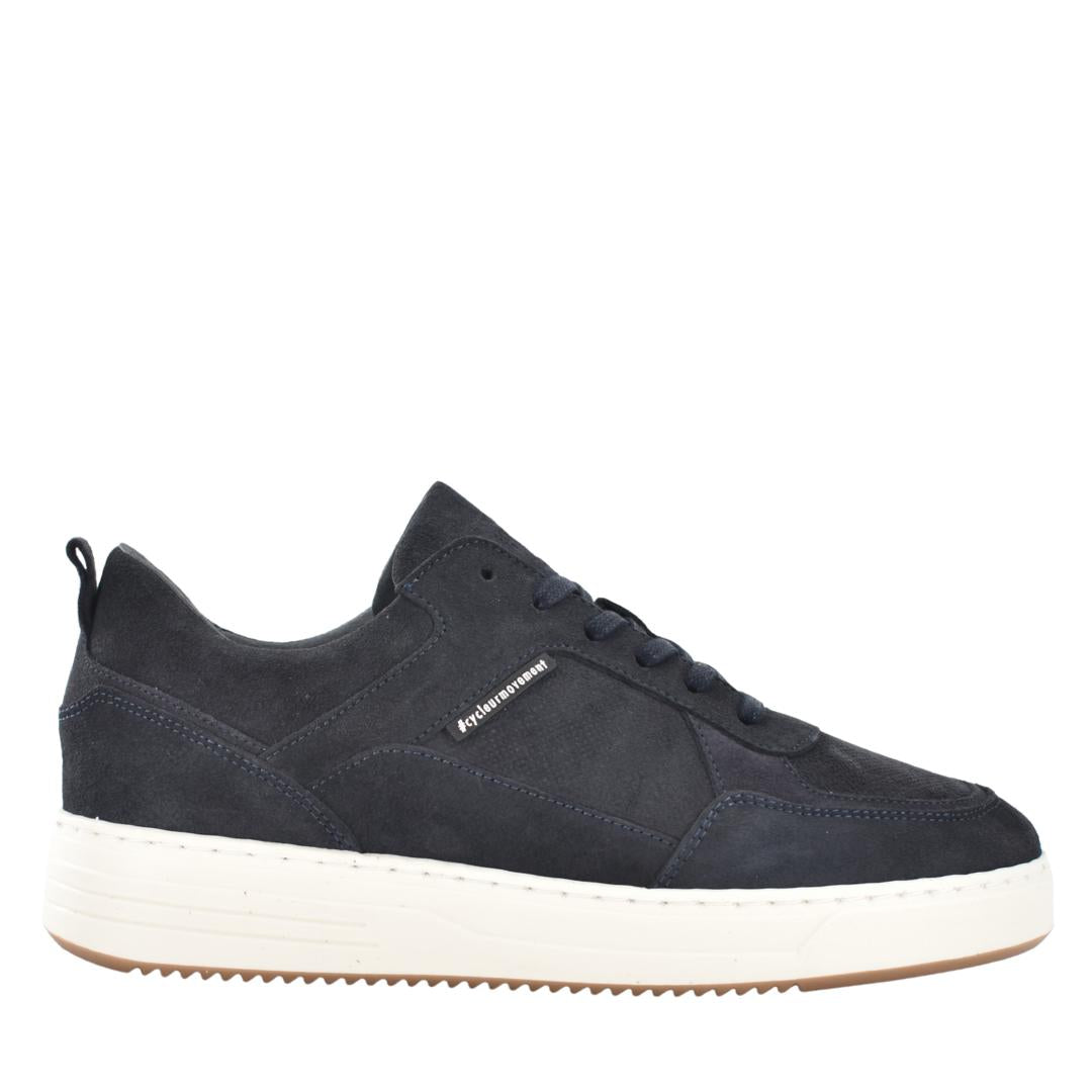 Heren veterschoenen-Blauw suède/nubuck