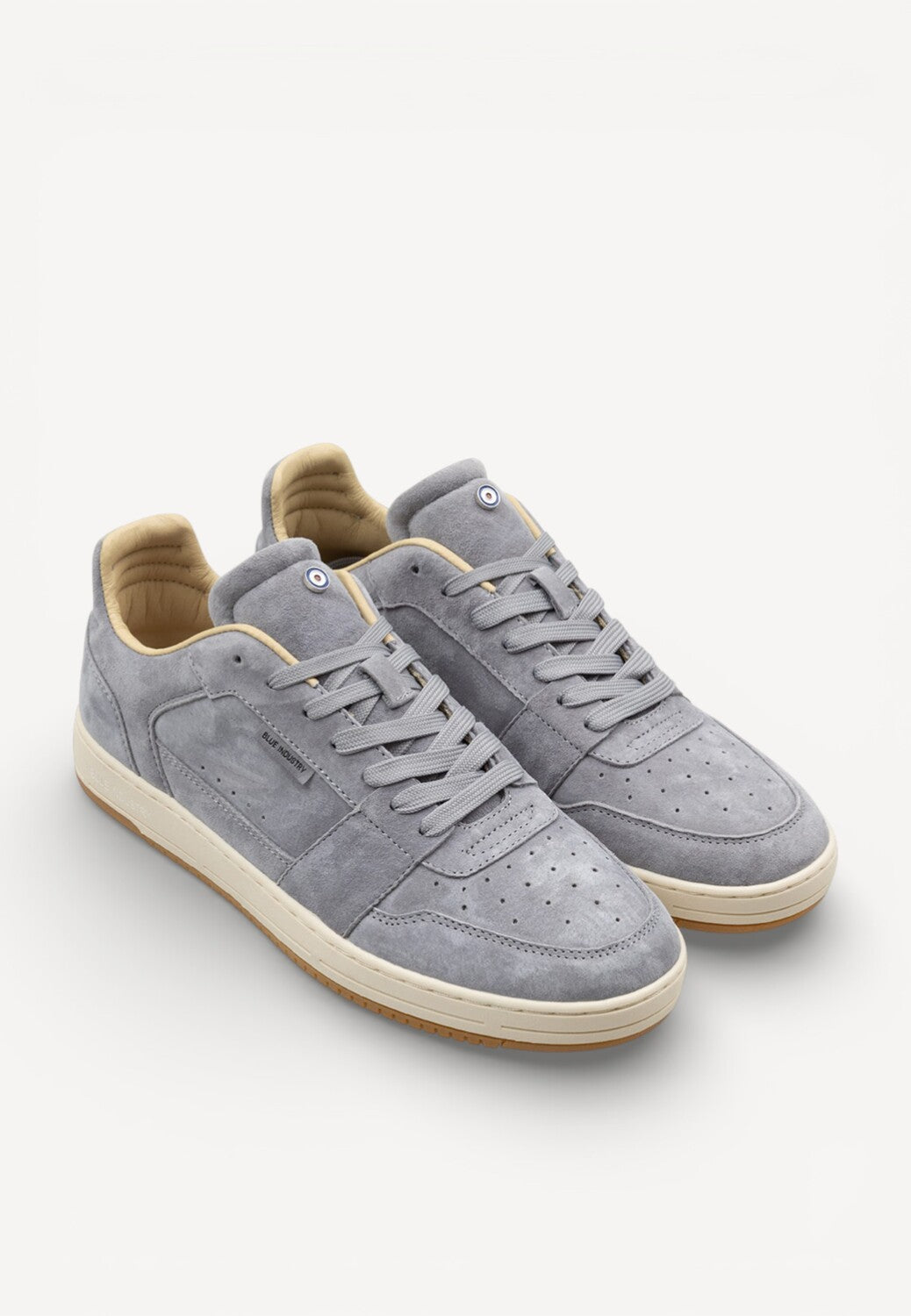 Heren veterschoenen-Grijs suède