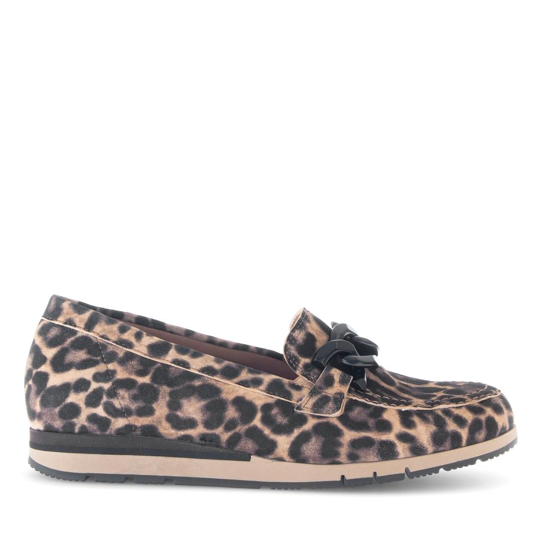 DAMES INSTAPSCHOENEN-Bruin combi kleur