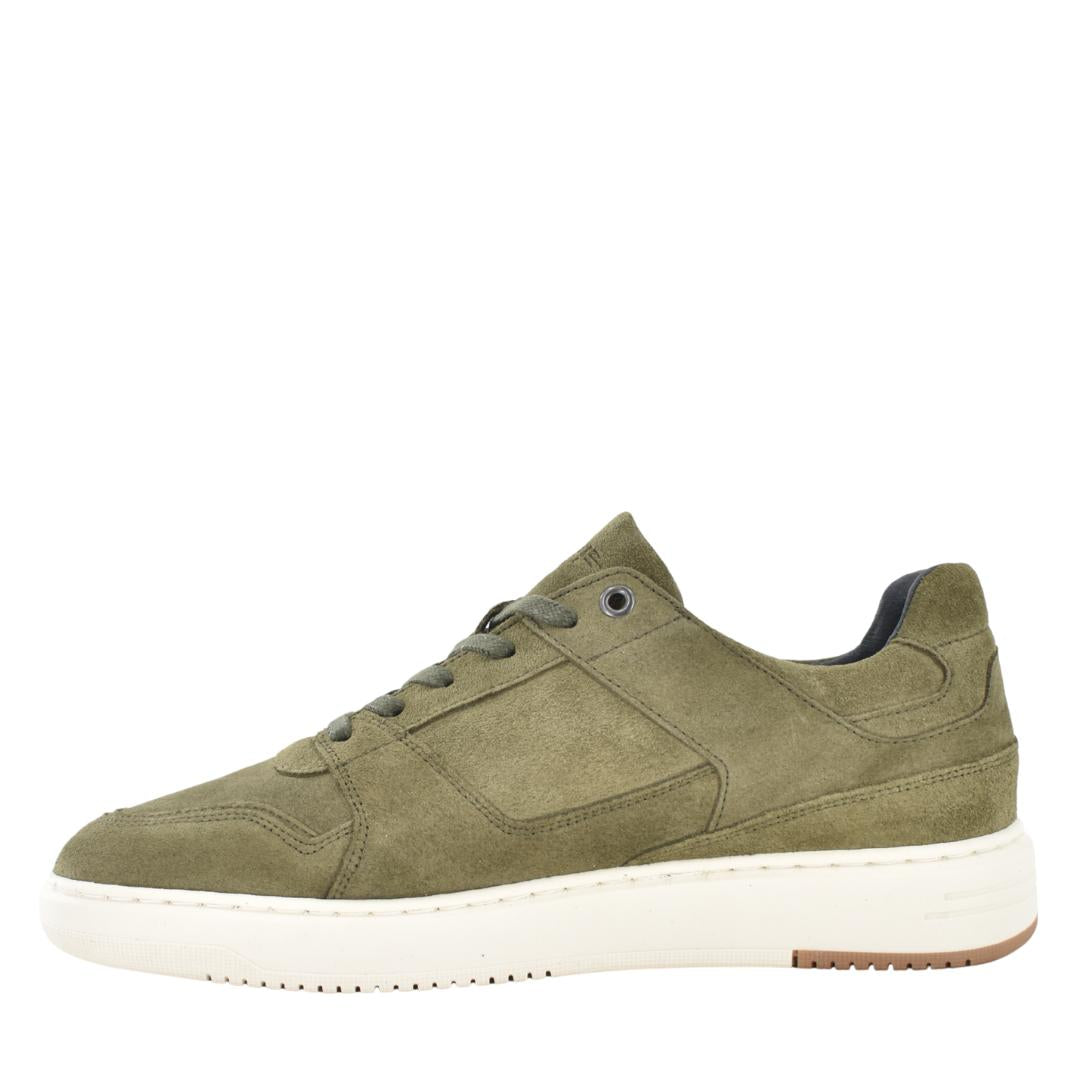 Heren veterschoenen-Groen suède/nubuck