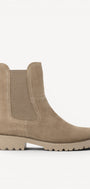 DAMES BOOTS+KORT LAARS-Beige suède/nubuck