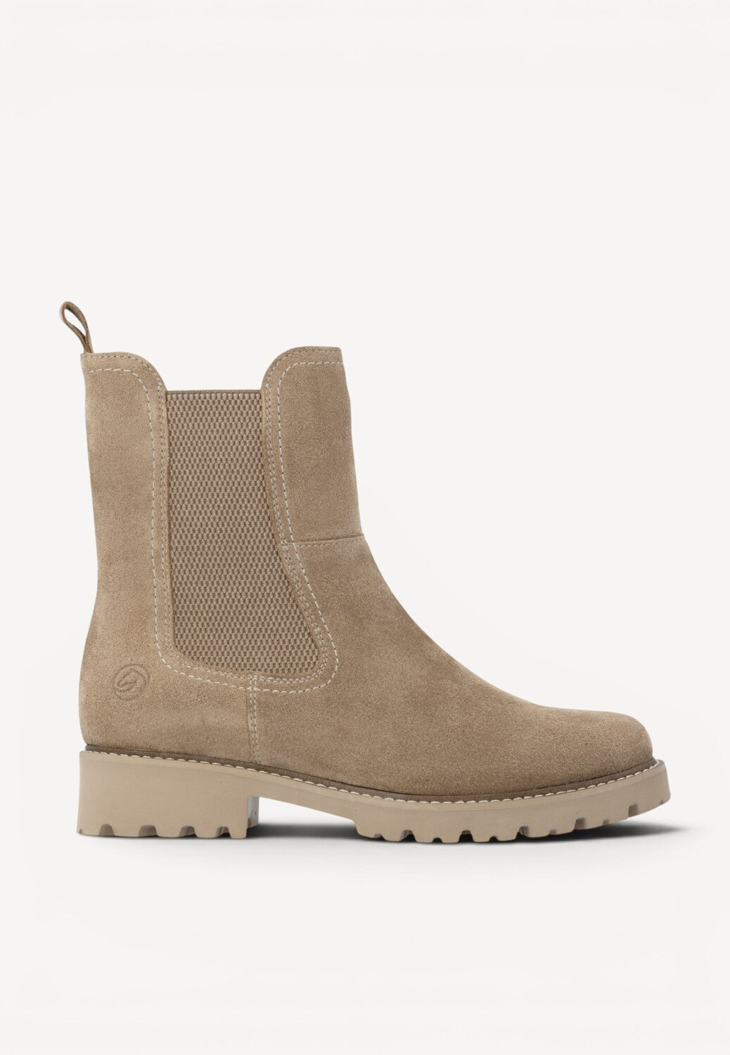 DAMES BOOTS+KORT LAARS-Beige suède/nubuck