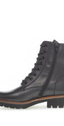 DAMES BOOTS+KORT LAARS-Zwart leer