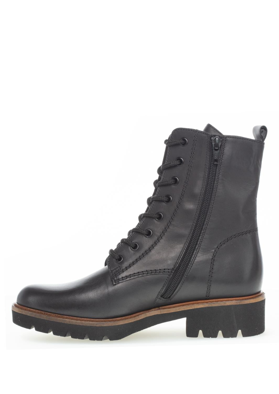 DAMES BOOTS+KORT LAARS-Zwart leer