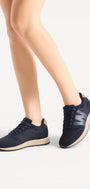 DAMES SPORTIEVE VETERSCHO-Blauw suède/nubuck