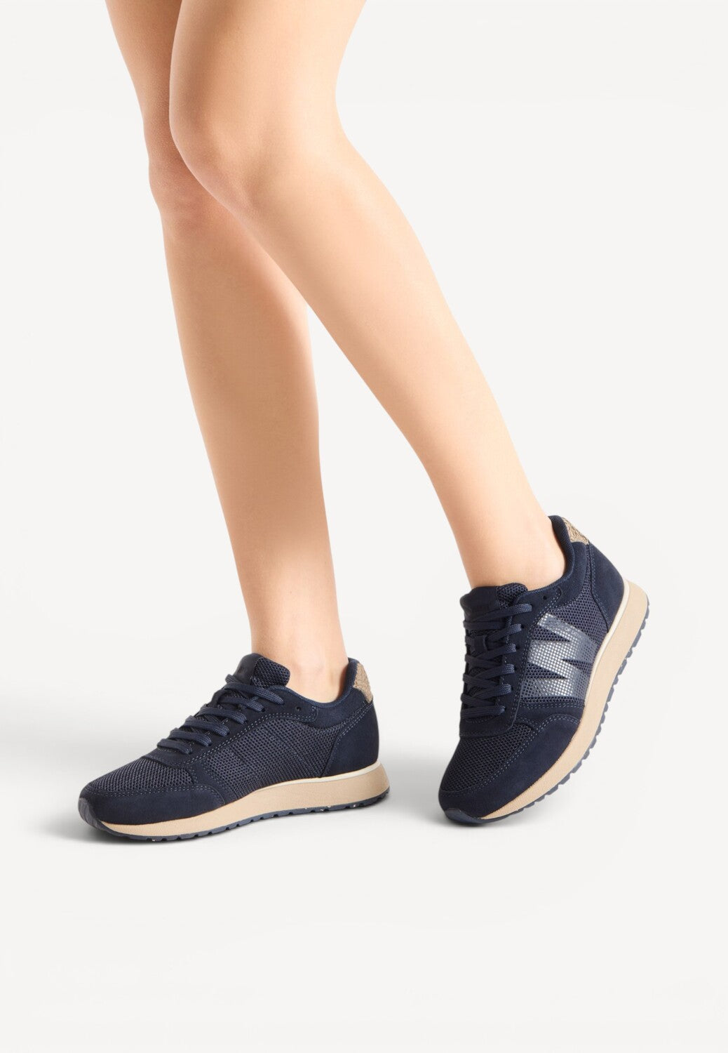 DAMES SPORTIEVE VETERSCHO-Blauw suède/nubuck