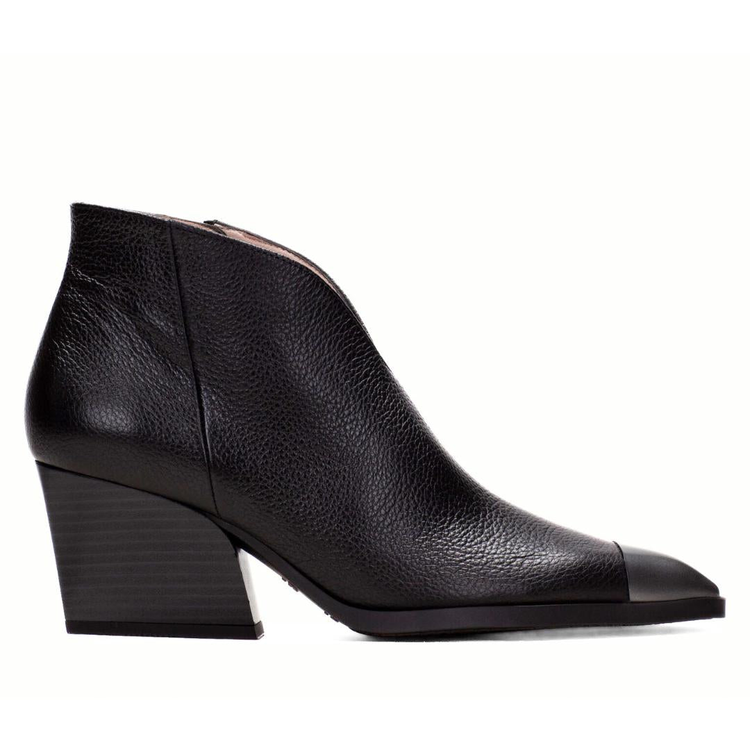 DAMES BOOTS+KORT LAARS-Zwart leer