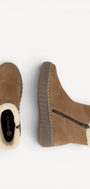DAMES BOOTS+KORT LAARS-Bruin suède