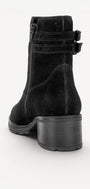 DAMES BOOTS+KORT LAARS-Zwart suède
