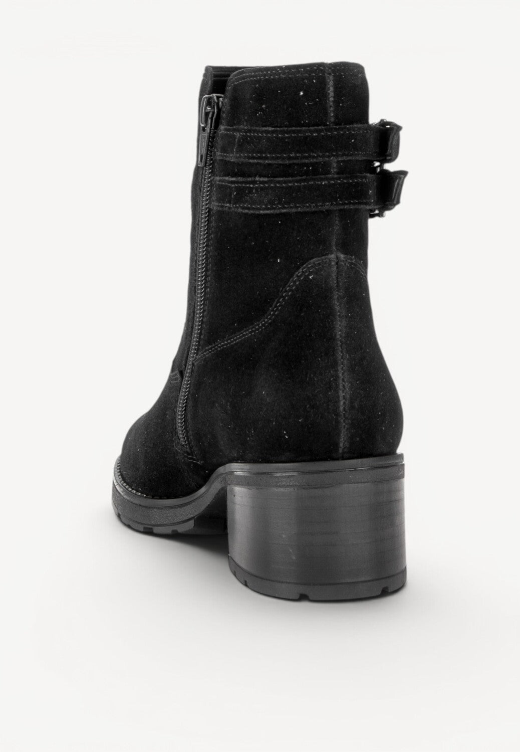 DAMES BOOTS+KORT LAARS-Zwart suède