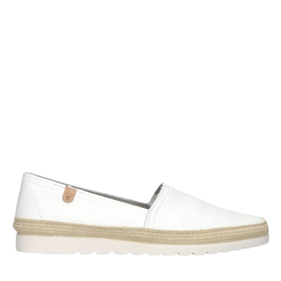 DAMES INSTAPSCHOENEN-Wit leer