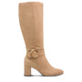 DAMESLAARS LANG/HALFHOOG-Beige diversen