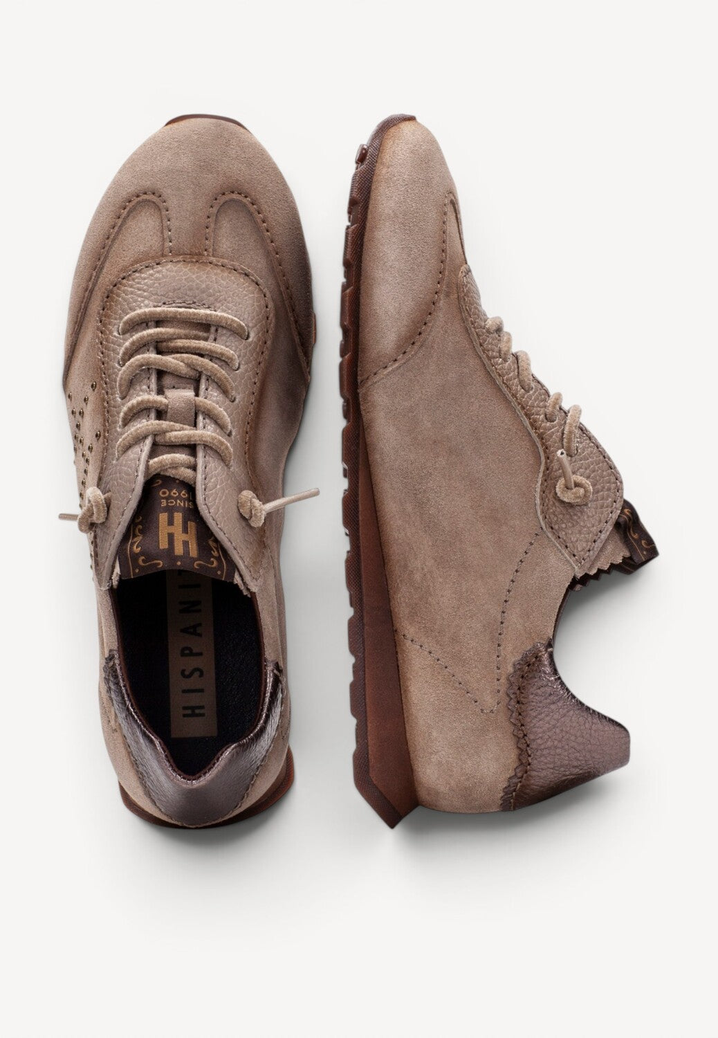 DAMES SPORTIEVE VETERSCHO-Beige suède/nubuck