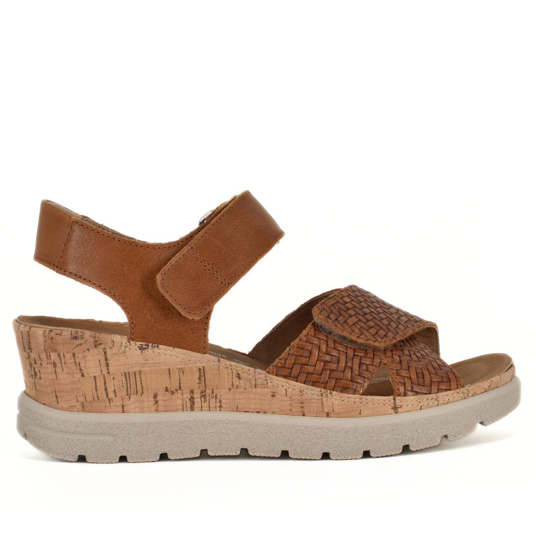 DAMES OPEN SCHOENEN-Bruin leer