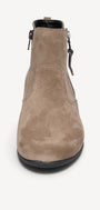 DAMES BOOTS+KORT LAARS-Beige suède/nubuck