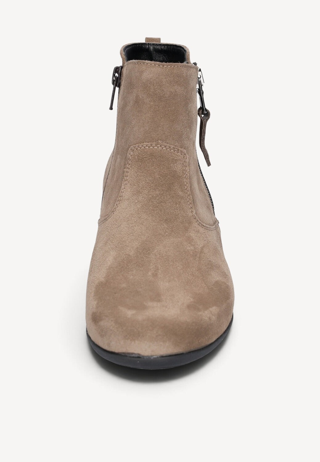 DAMES BOOTS+KORT LAARS-Beige suède/nubuck