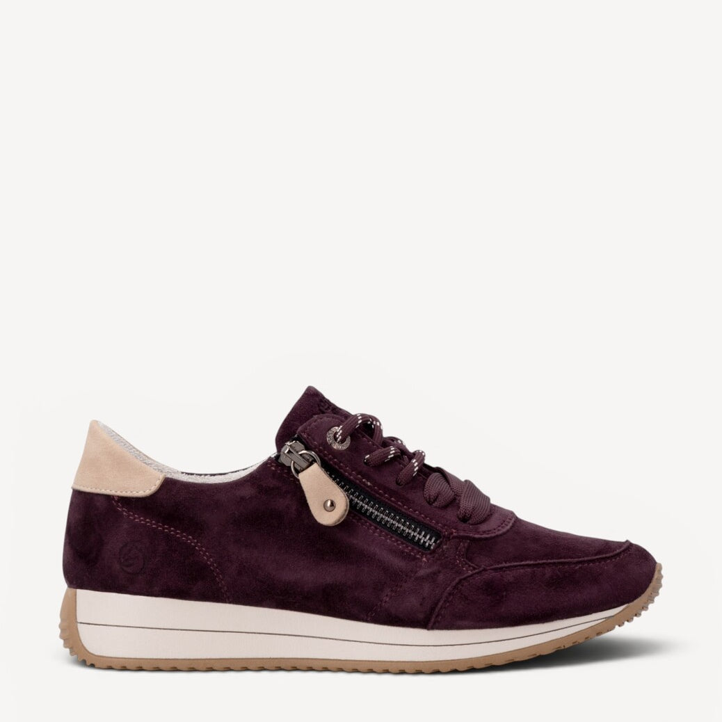 DAMES SPORTIEVE VETERSCHO-Rood suède/nubuck