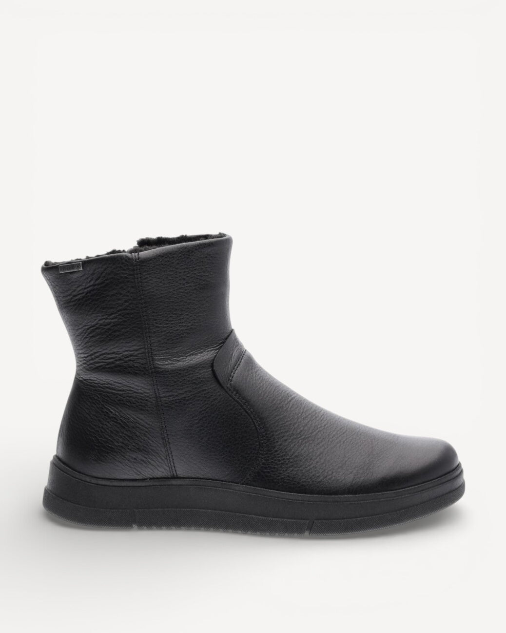 DAMES BOOTS+KORT LAARS-Zwart leer