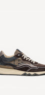 Heren veterschoenen-Bruin combi kleur