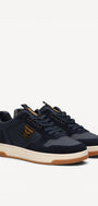 Heren veterschoenen-Blauw suède/nubuck
