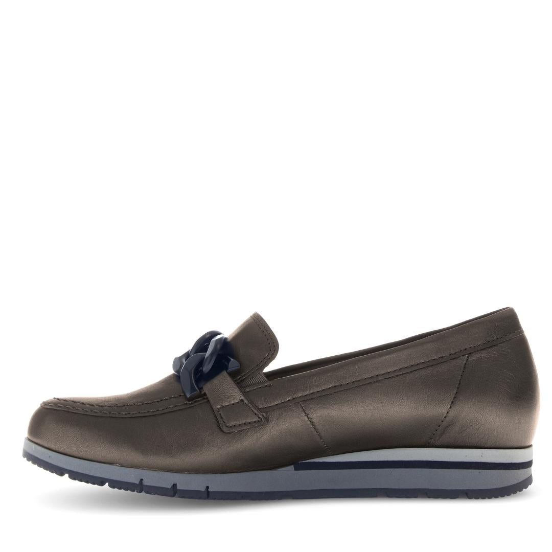 DAMES INSTAPSCHOENEN-Brons leer