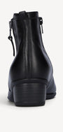DAMES BOOTS+KORT LAARS-Zwart leer