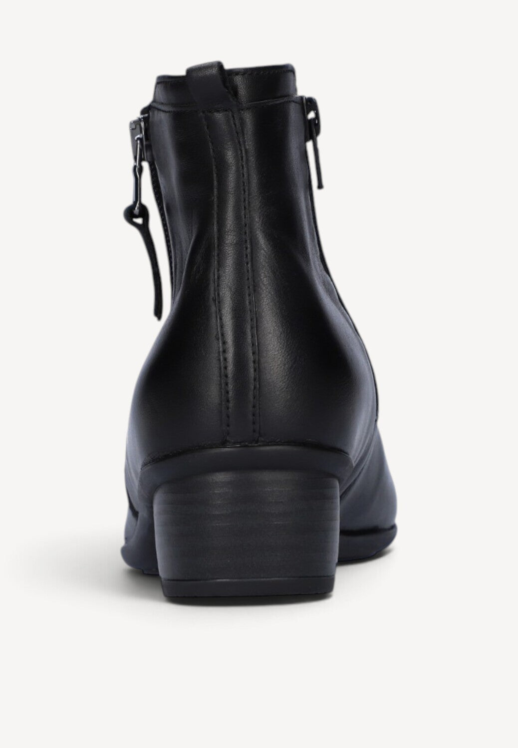 DAMES BOOTS+KORT LAARS-Zwart leer